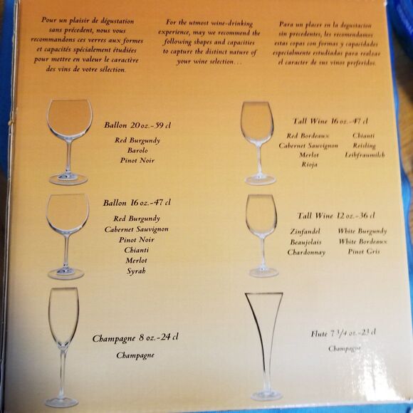 Cristal d’Arques French Crystal 20oz Balloon wine glass set of 4-20 oz each - Picture 3 of 9